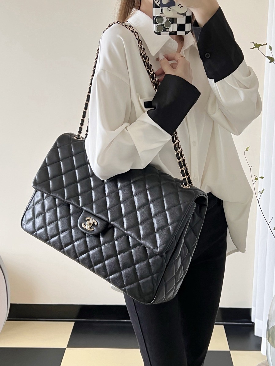 24c Maxi CF40機場包 黑色 淡金_21