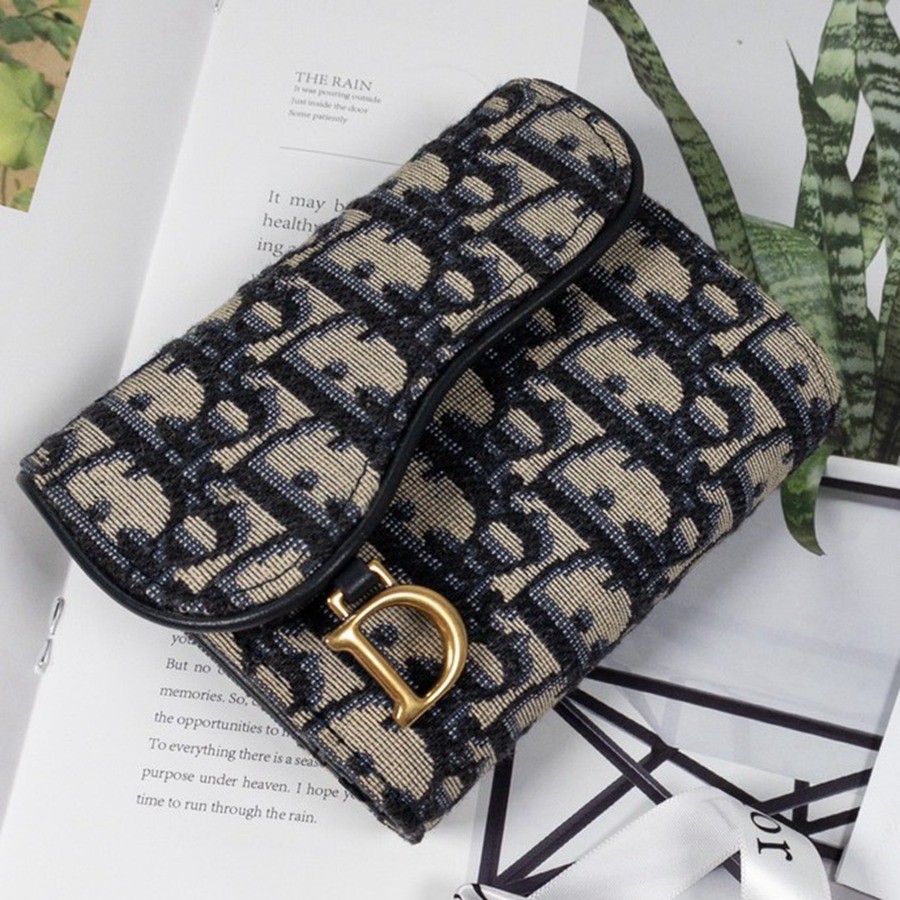 Saddle藍色三折錢包_2