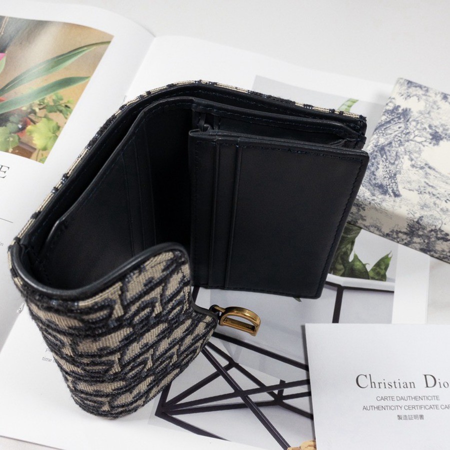 Saddle藍色三折錢包_5