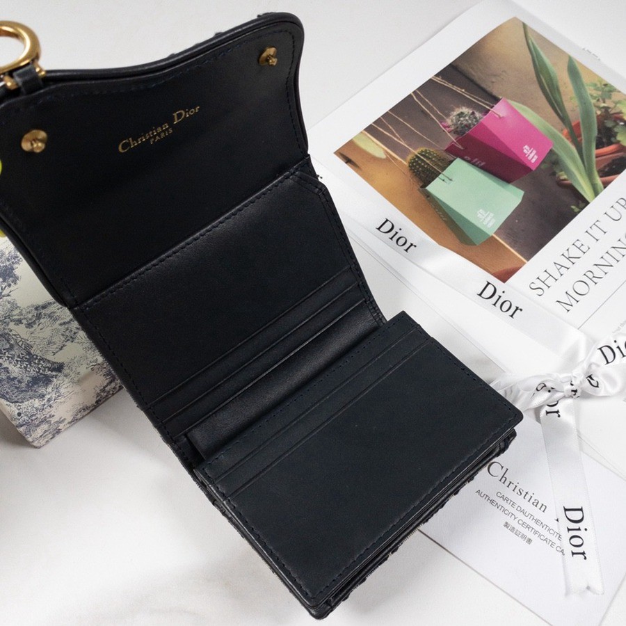 Saddle藍色三折錢包_6