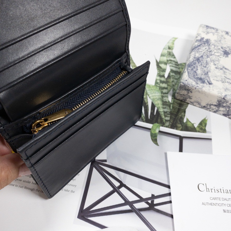 Saddle藍色三折錢包_8