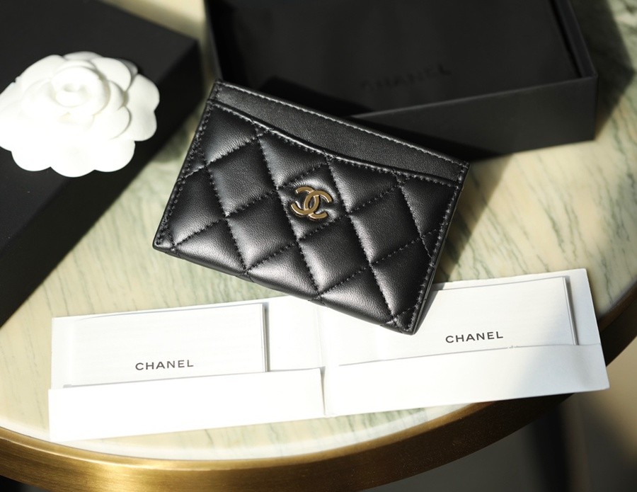 小香 Cardholder羊皮黑金 卡套_7