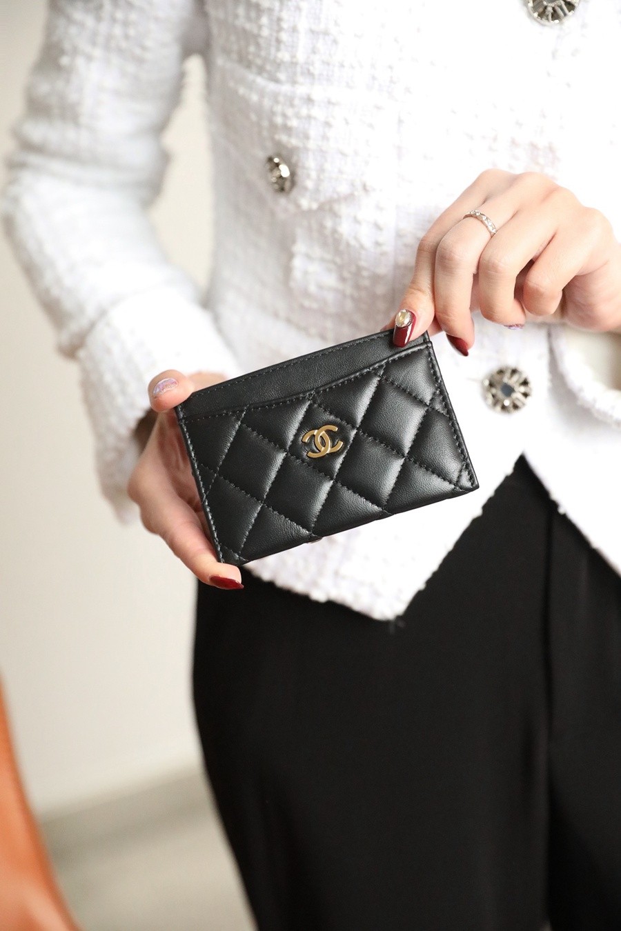 小香 Cardholder羊皮黑金 卡套_10