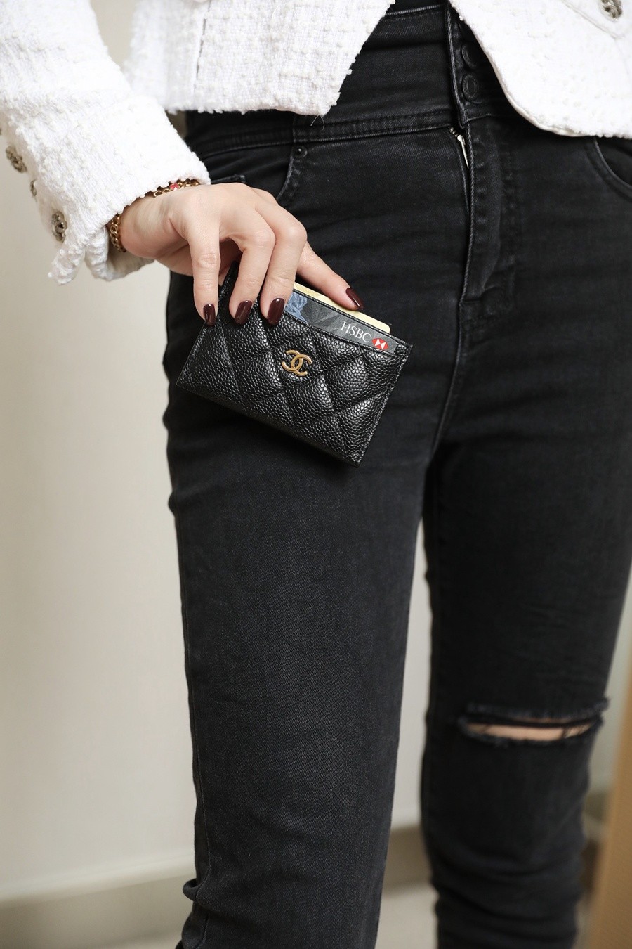 小香 Cardholder卡套魚子醬 黑金_13