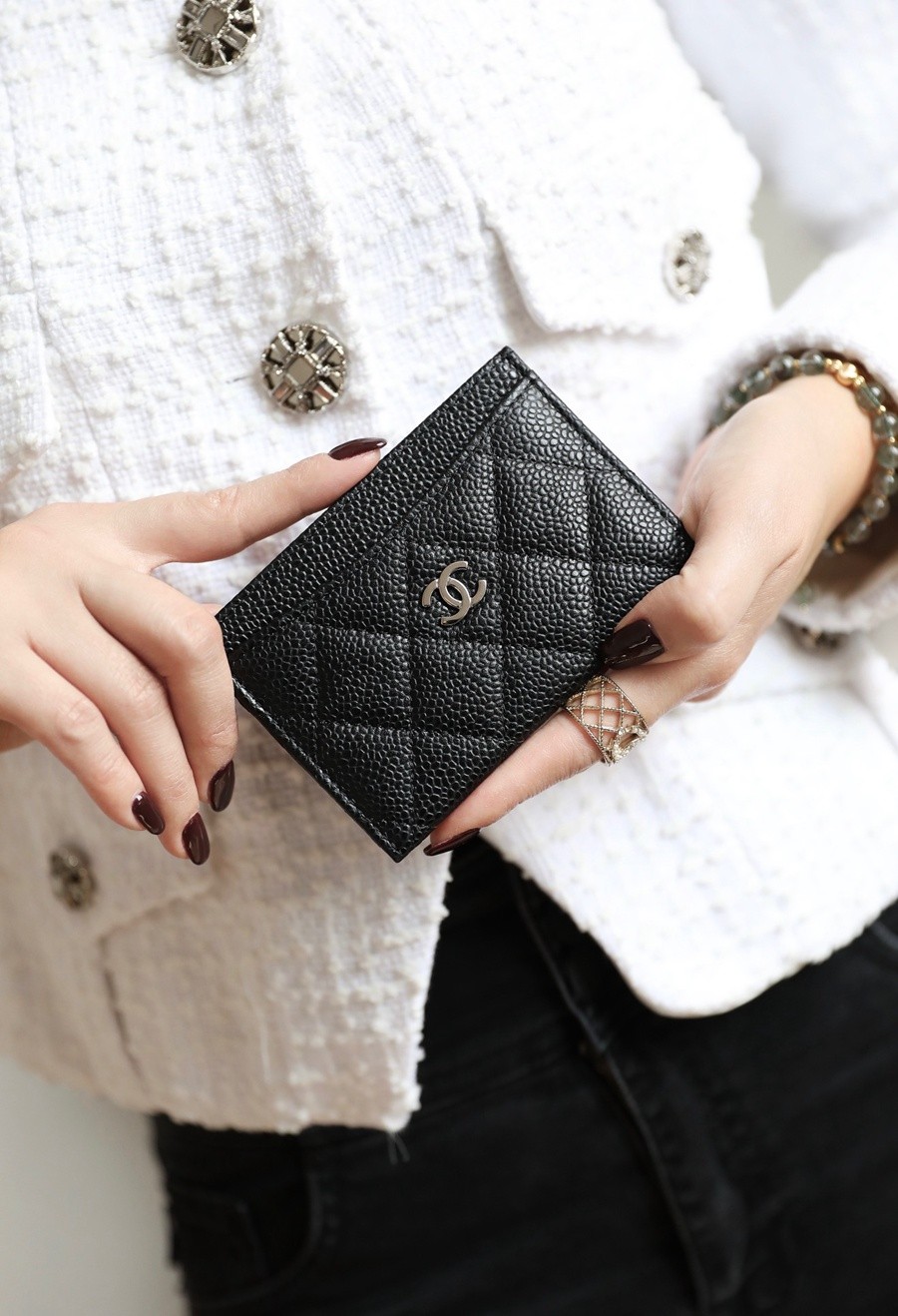 小香 Cardholder卡套 魚子醬 黑銀_4