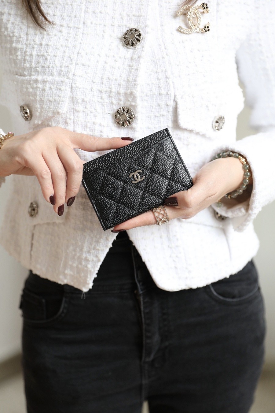 小香 Cardholder卡套 魚子醬 黑銀_3