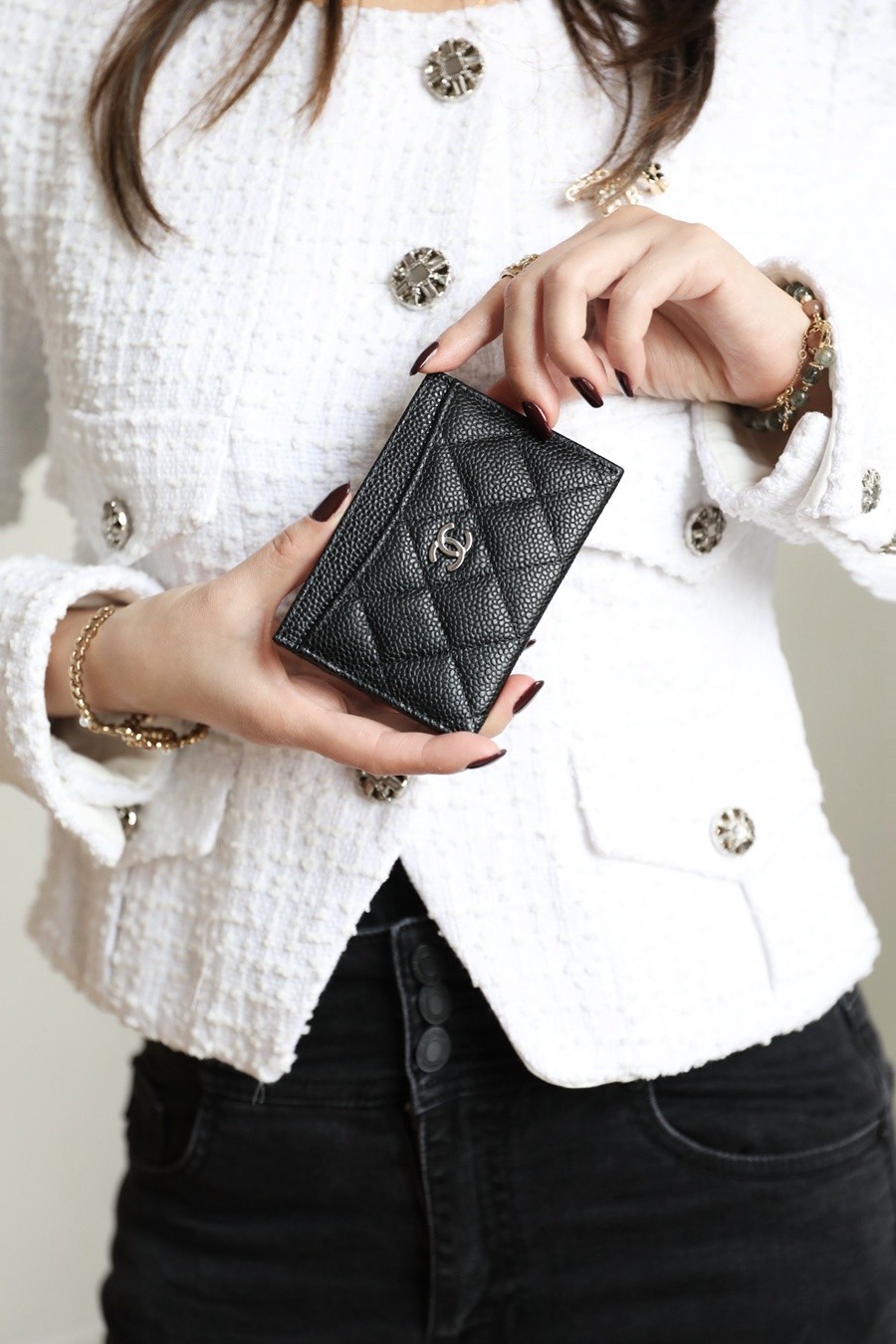 小香 Cardholder卡套 魚子醬 黑銀_5