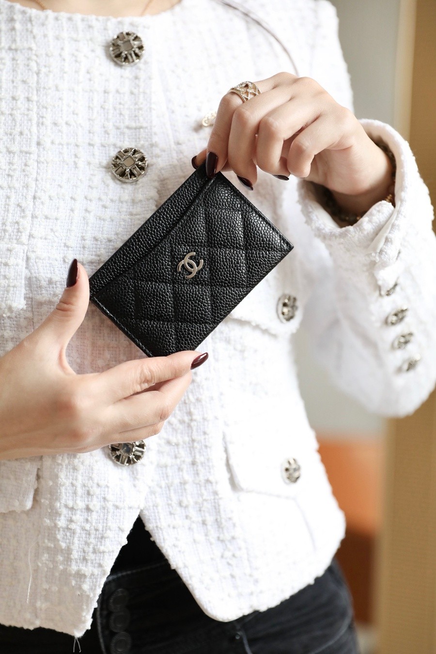 小香 Cardholder卡套 魚子醬 黑銀_7