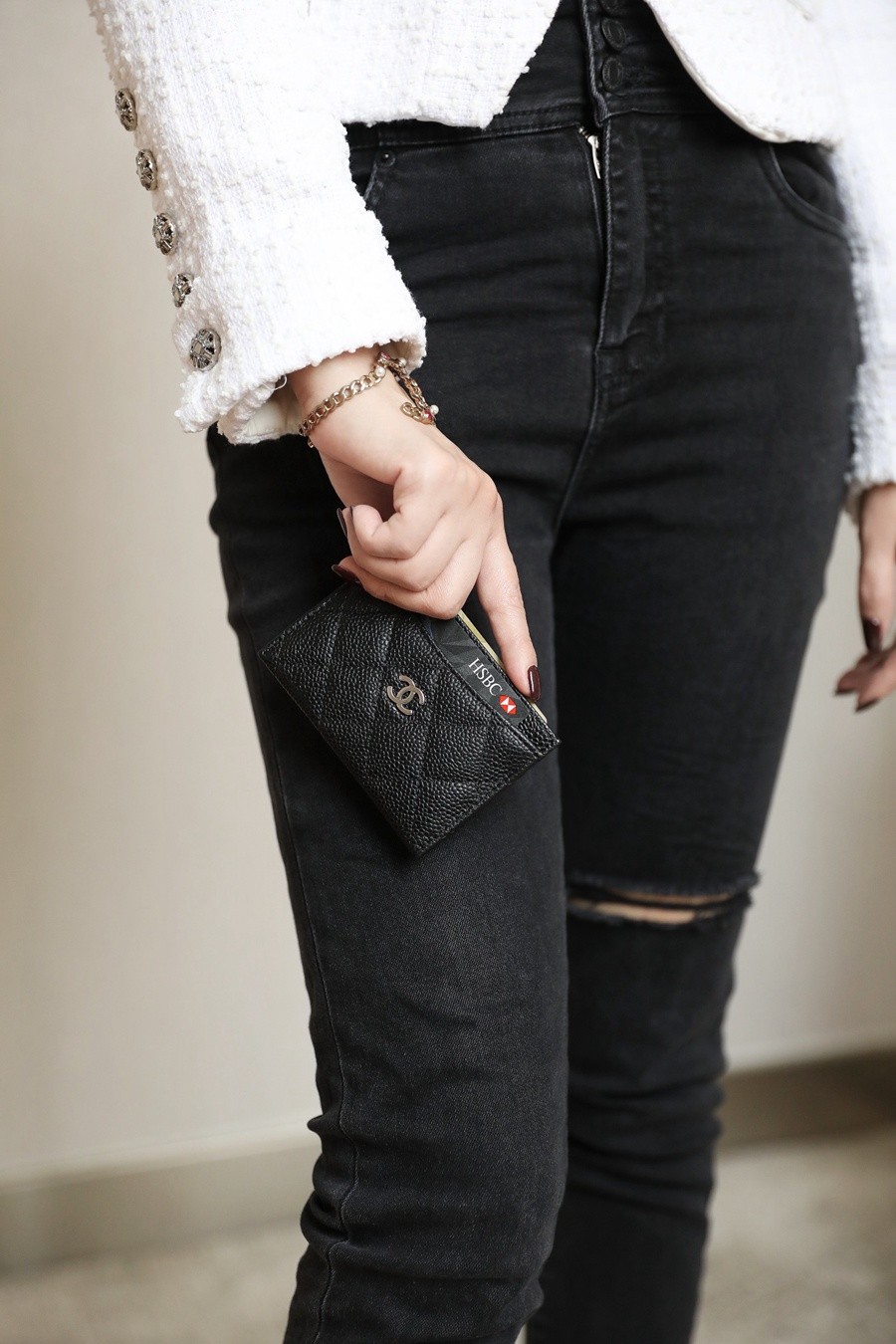 小香 Cardholder卡套 魚子醬 黑銀_9