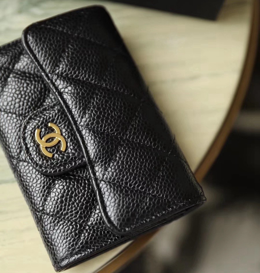 小香 經典零錢卡包 魚子醬 金扣_4