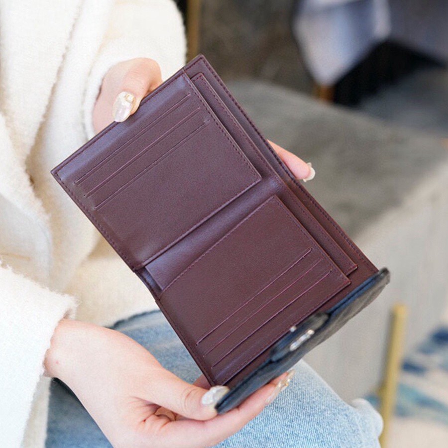 「Classic Flap」經典三折短夾 牛皮黑銀_7