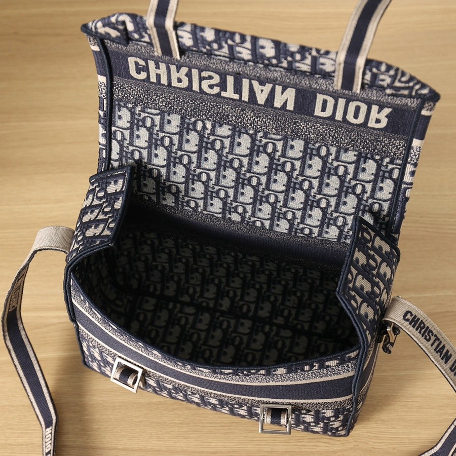 DIOR CAMP 手袋藍色刺繡 Oblique 印花_7