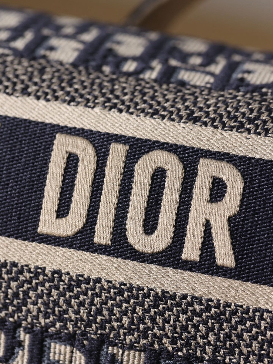 DIOR CAMP 手袋藍色刺繡 Oblique 印花_8