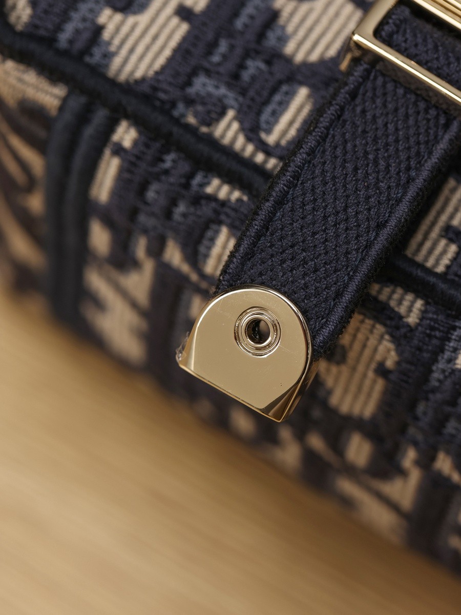 DIORCAMP 小號 手袋 藍色刺繡 Oblique 印花_8