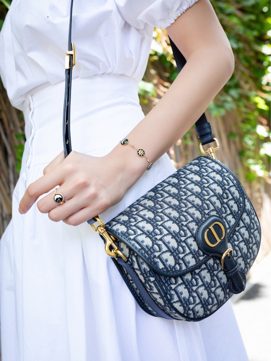 DIOR BOBBY 中號 手袋 藍色 Oblique 印花_27