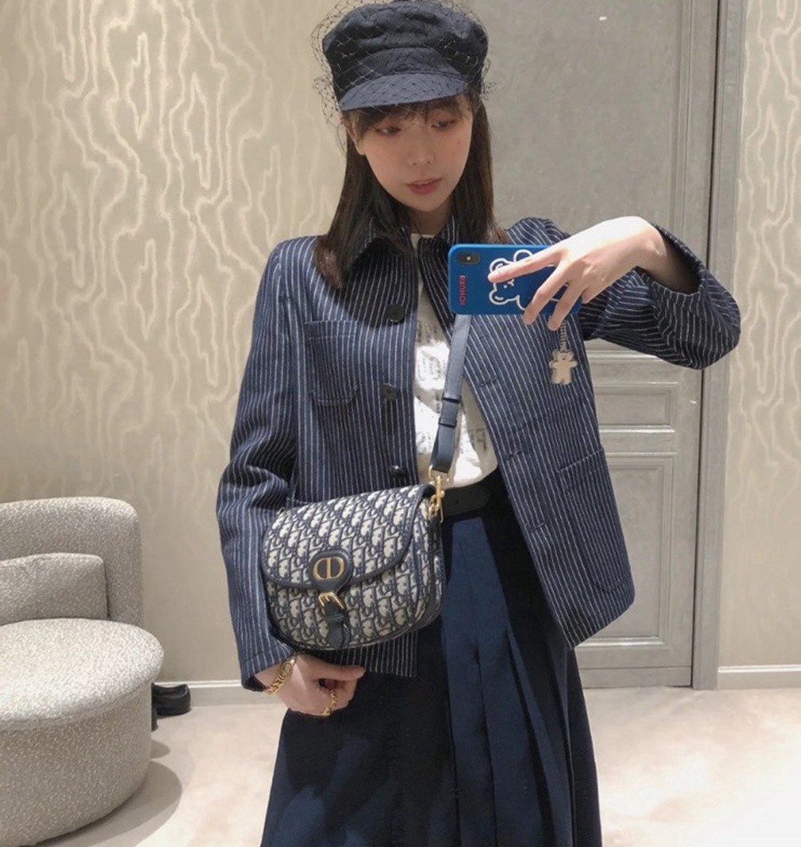 DIOR BOBBY 中號 手袋 藍色 Oblique 印花_33