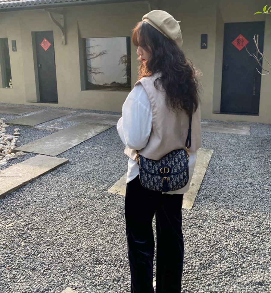 DIOR BOBBY 中號 手袋 藍色 Oblique 印花_34