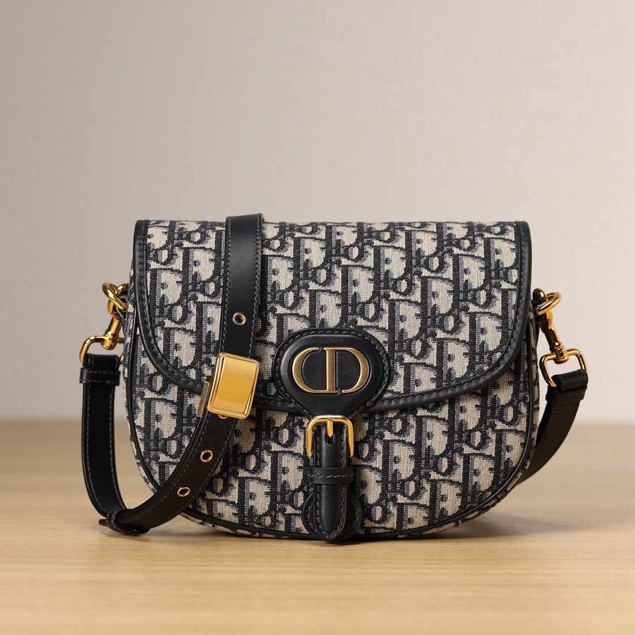 DIOR BOBBY 中號 手袋 藍色 Oblique 印花_1