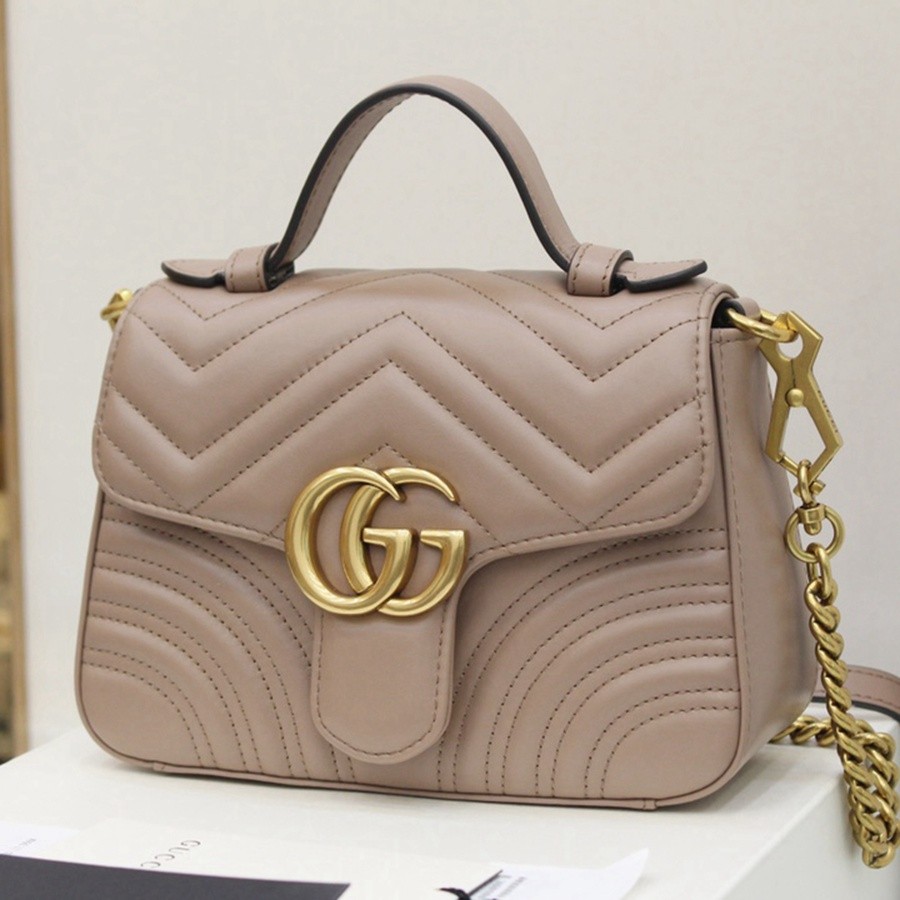 GG Marmont系列Mini手提包 裸粉_1