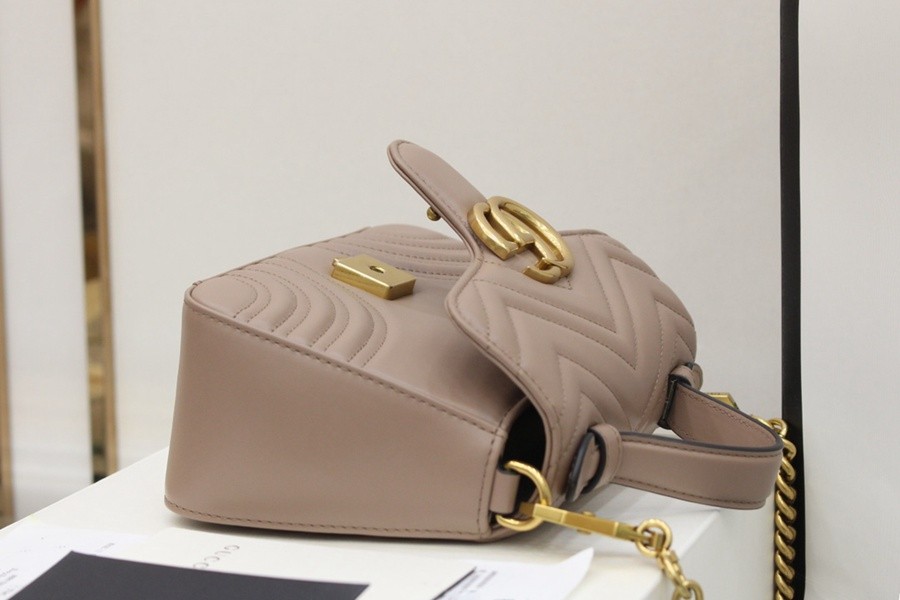 GG Marmont系列Mini手提包 裸粉_6