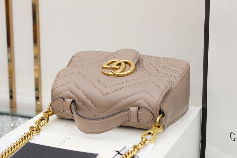 GG Marmont系列Mini手提包 裸粉_4