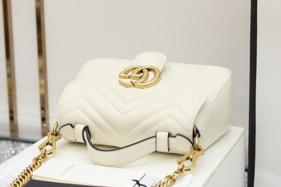 GG Marmont系列Mini手提包 白色_6