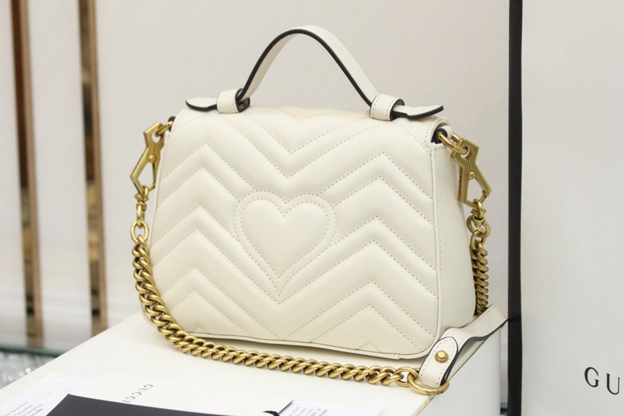 GG Marmont系列Mini手提包 白色_5