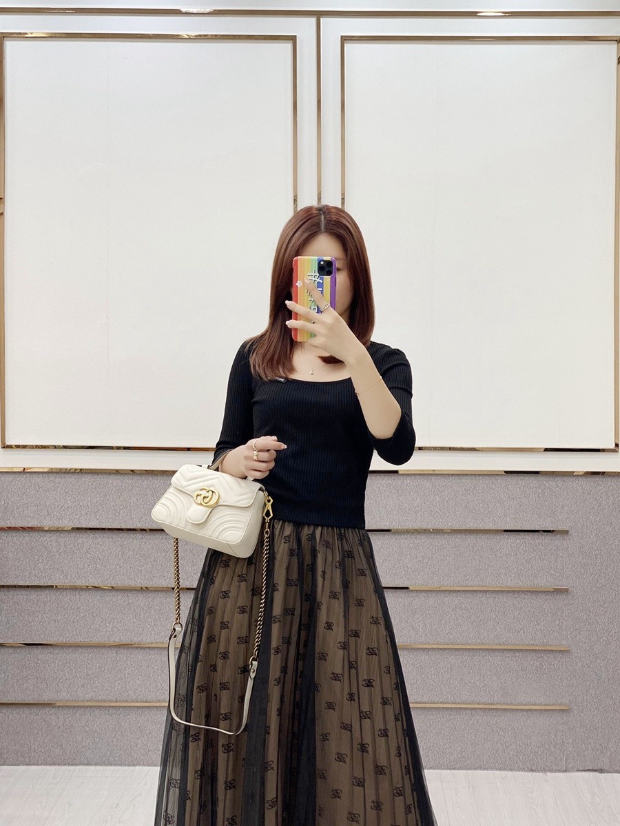 GG Marmont系列Mini手提包 白色_20