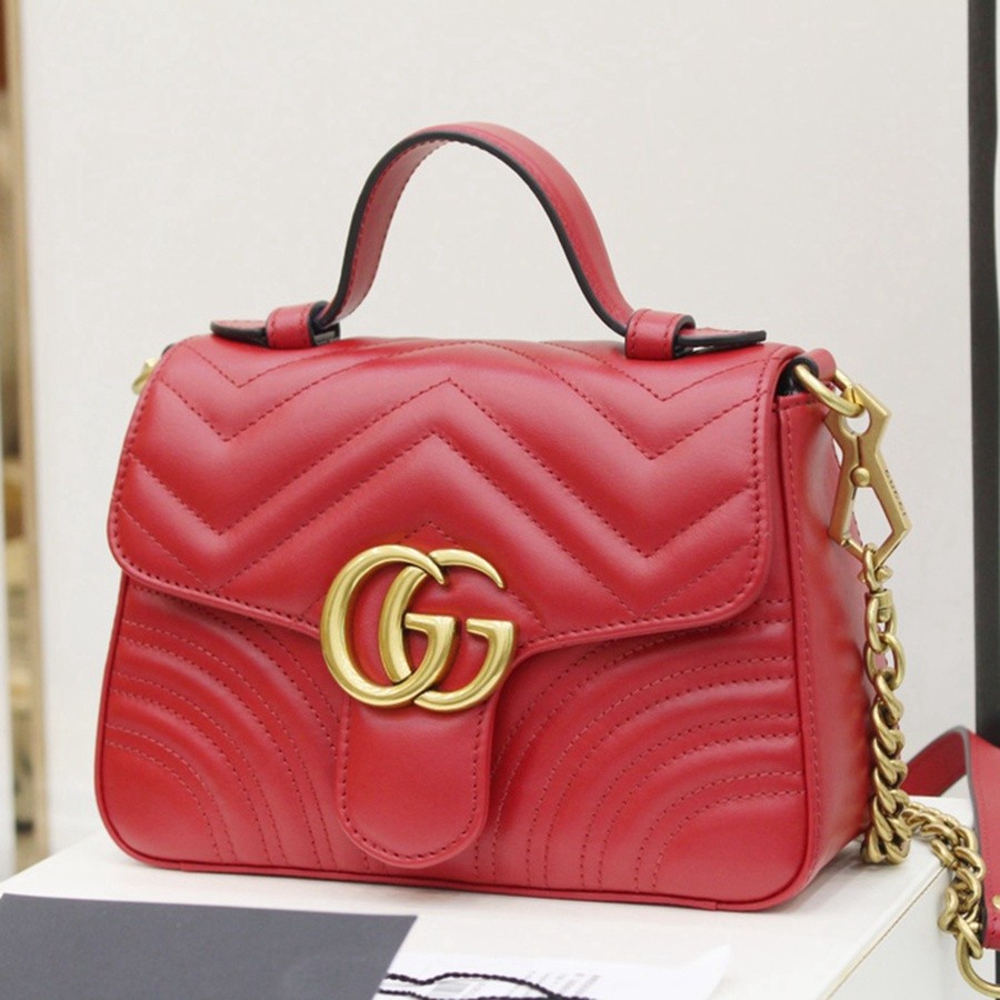 GG Marmont系列Mini手提包紅色_1