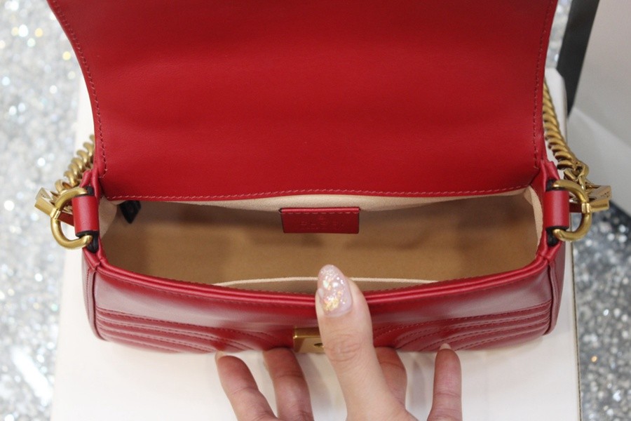 GG Marmont系列Mini手提包紅色_7