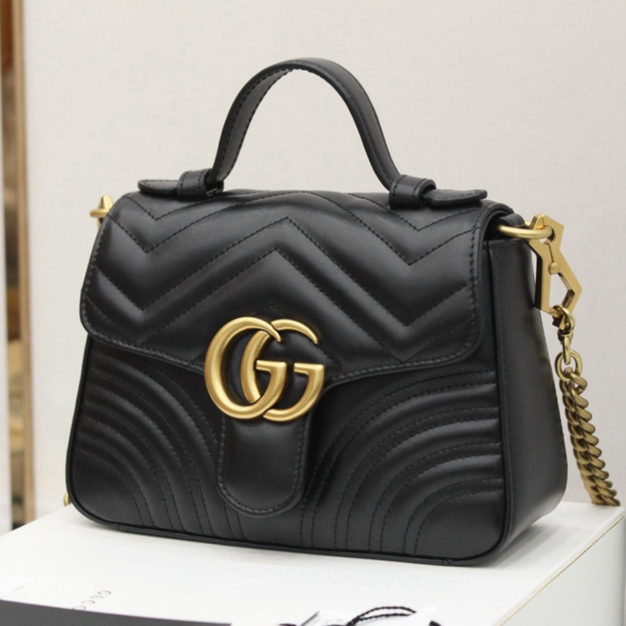 GG Marmont系列Mini手提包 黑色_1