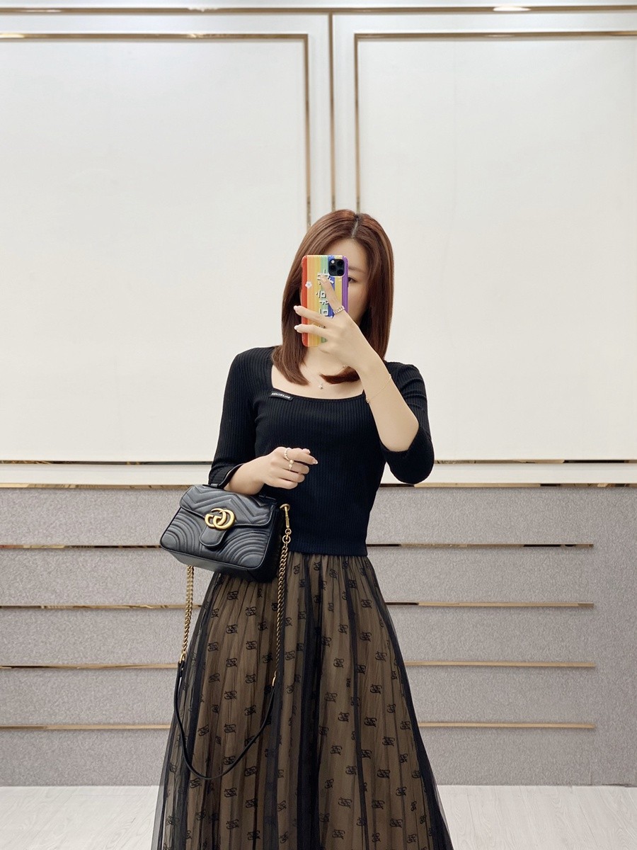 GG Marmont系列Mini手提包 黑色_19