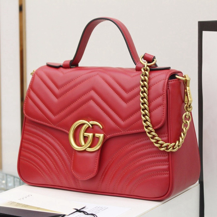 GG Marmont系列小號手提包紅色_1