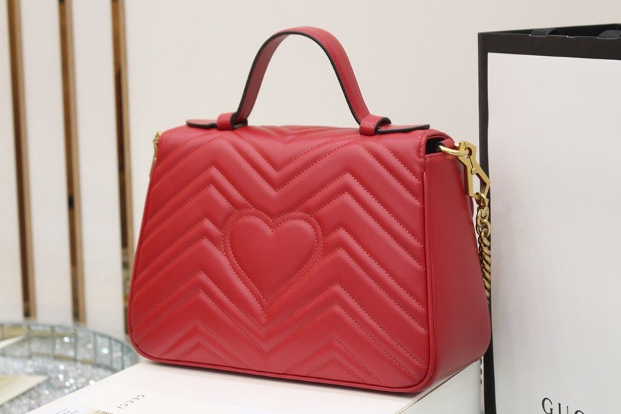 GG Marmont系列小號手提包紅色_4