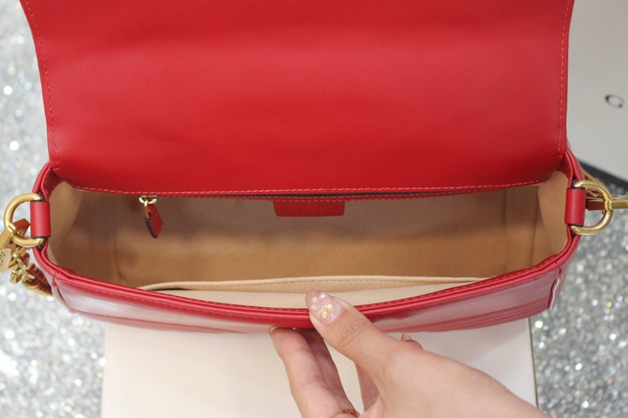 GG Marmont系列小號手提包紅色_8