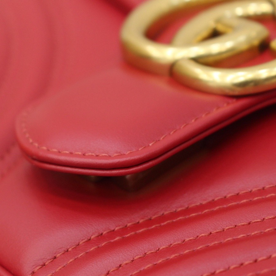 GG Marmont系列小號手提包紅色_10