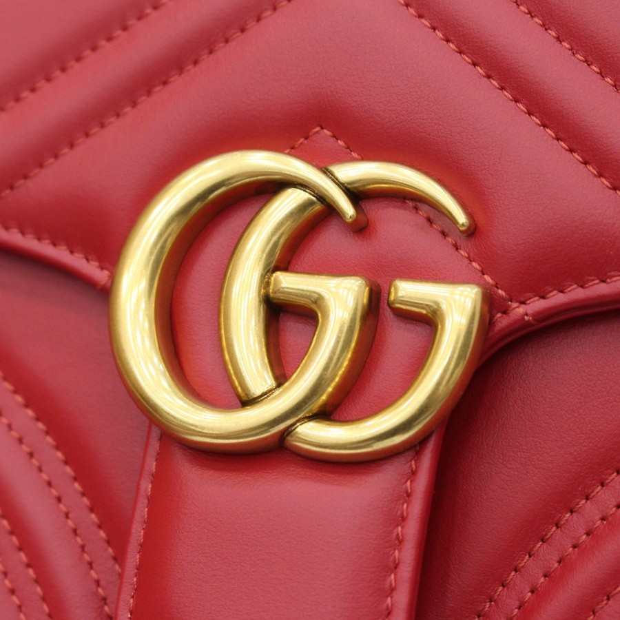 GG Marmont系列小號手提包紅色_9
