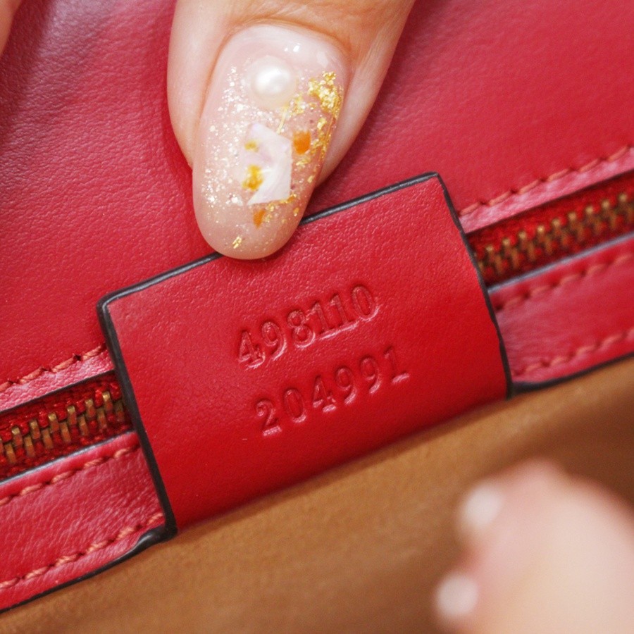 GG Marmont系列小號手提包紅色_16