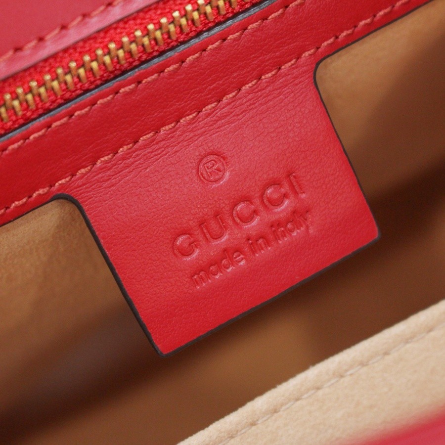 GG Marmont系列小號手提包紅色_15