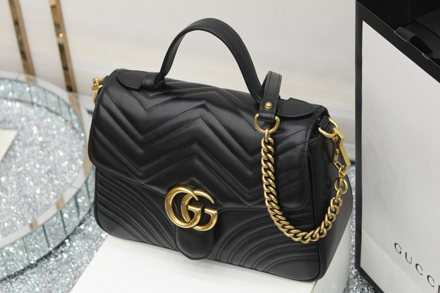 GG Marmont郵差包系列 黑色_2