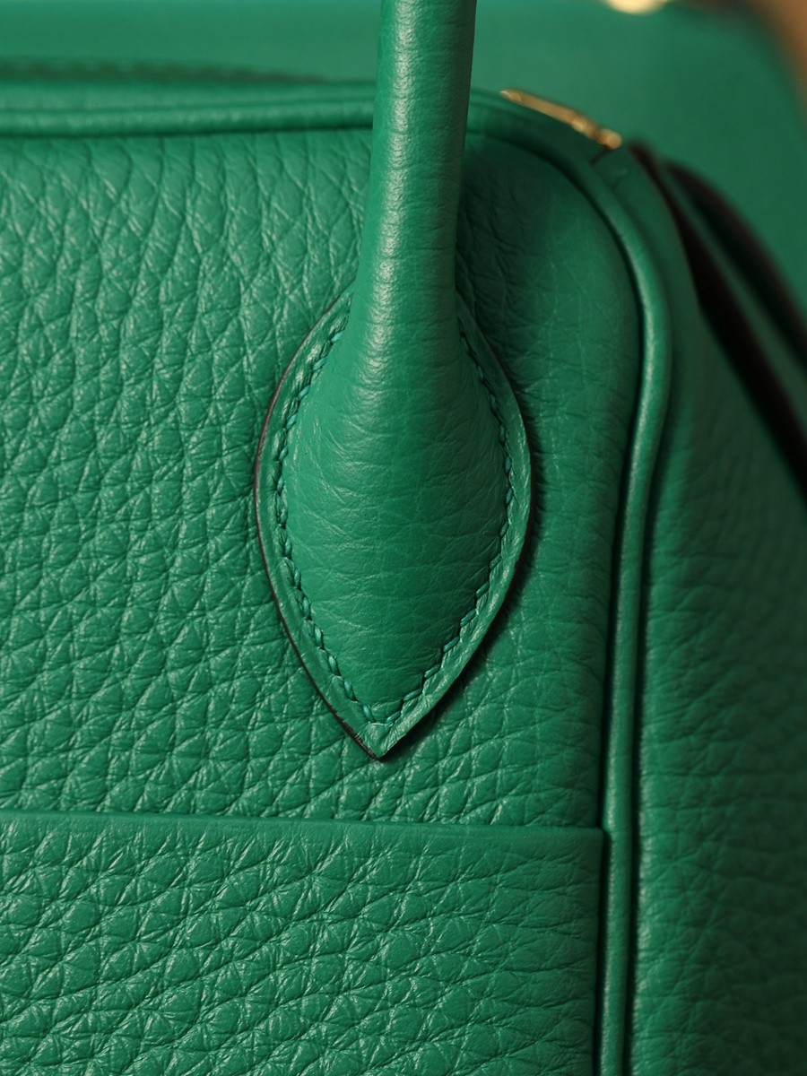 H Lindy 26CM 絲絨綠金扣_18