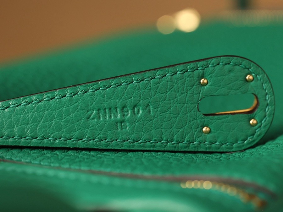 H Lindy 26CM 絲絨綠金扣_24