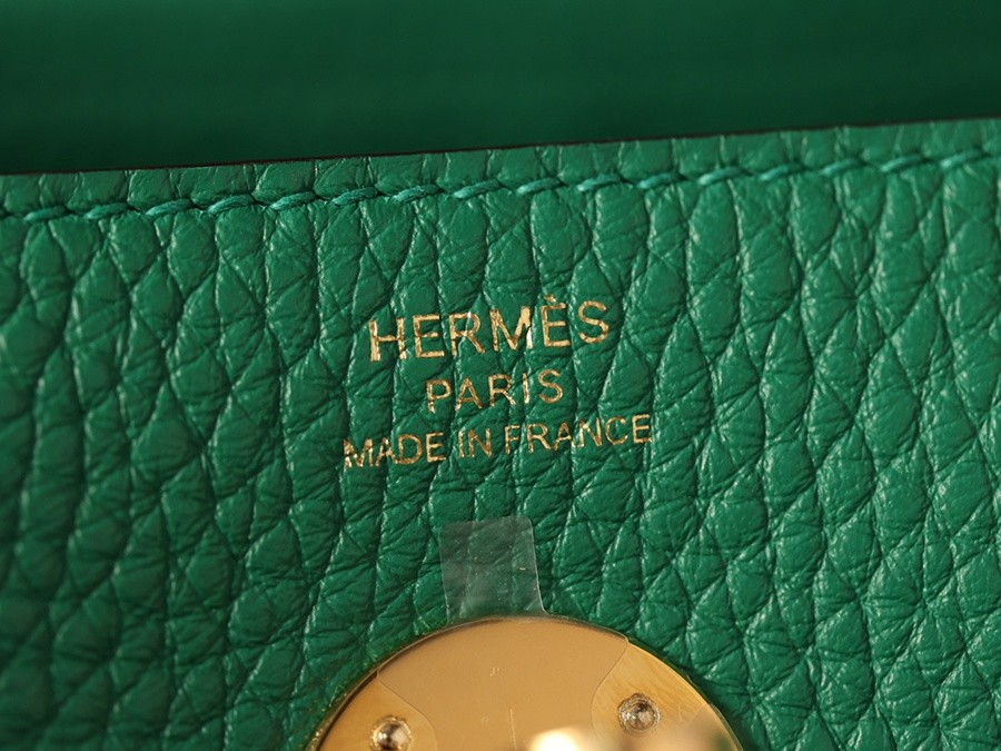 H Lindy 26CM 絲絨綠金扣_28