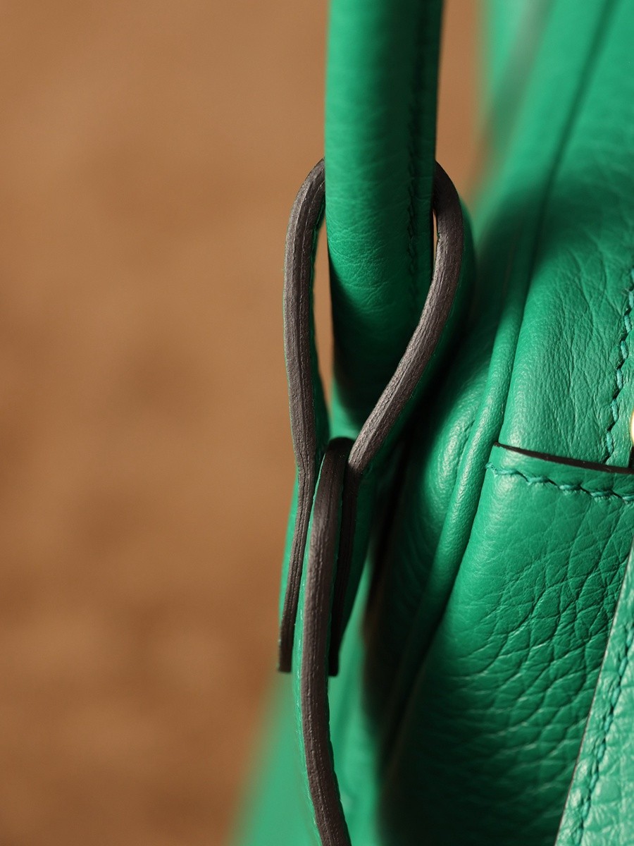 H Lindy 26CM 絲絨綠金扣_34