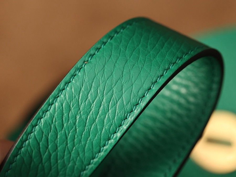 H Lindy 26CM 絲絨綠金扣_35