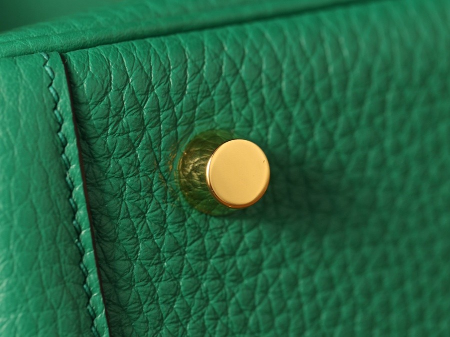 H Lindy 26CM 絲絨綠金扣_39