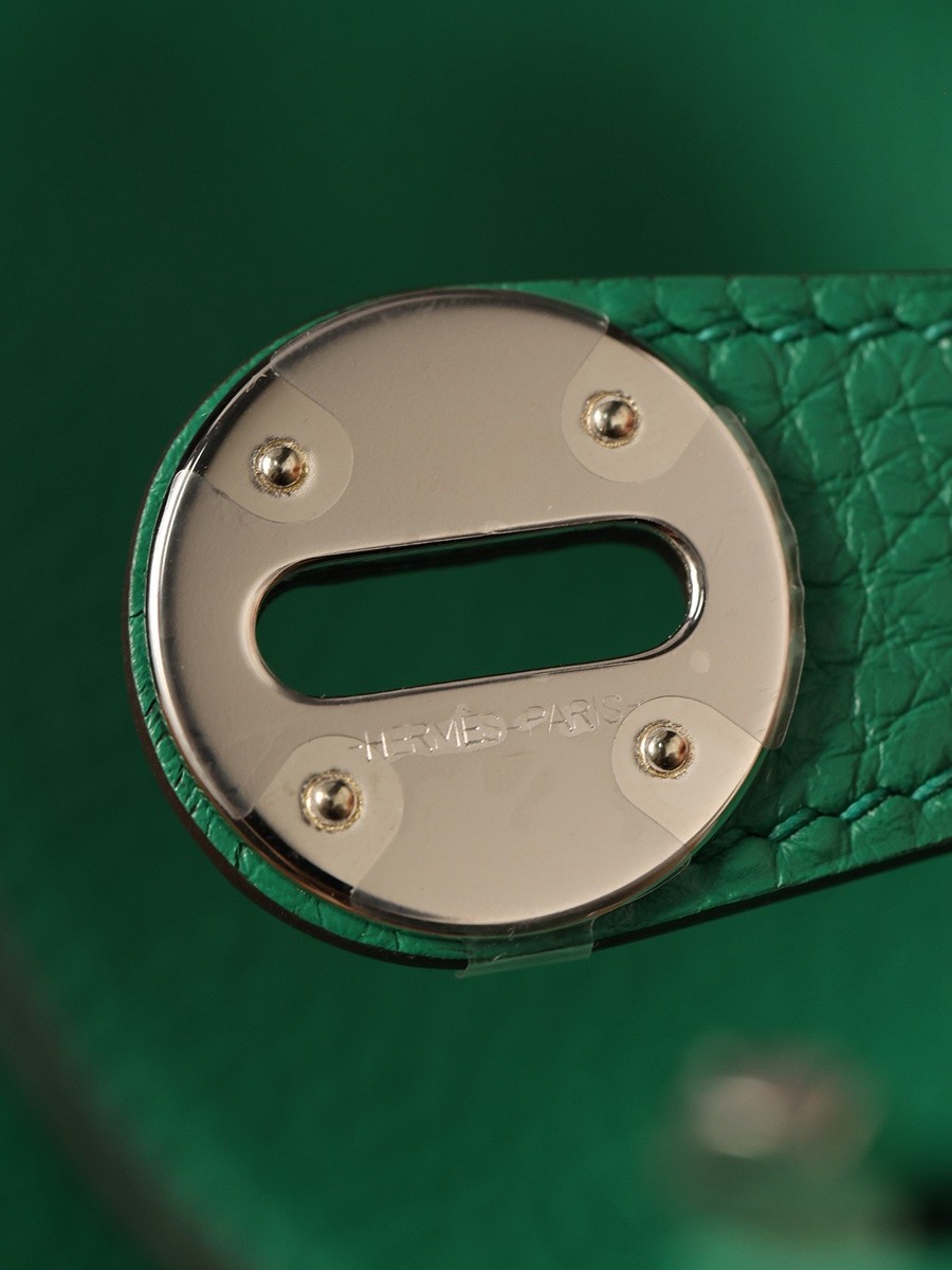H Lindy 26CM 絲絨綠銀扣_12