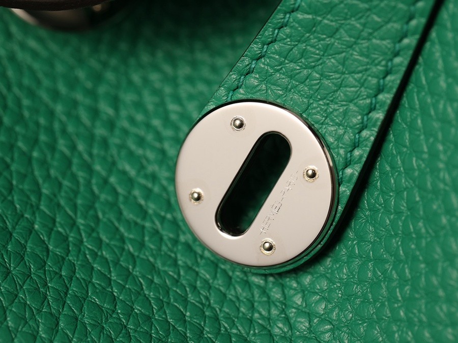 H Lindy 26CM 絲絨綠銀扣_14