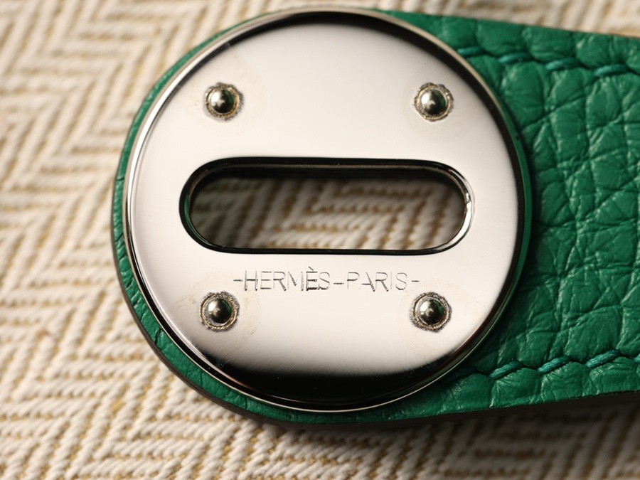 H Lindy 26CM 絲絨綠銀扣_15