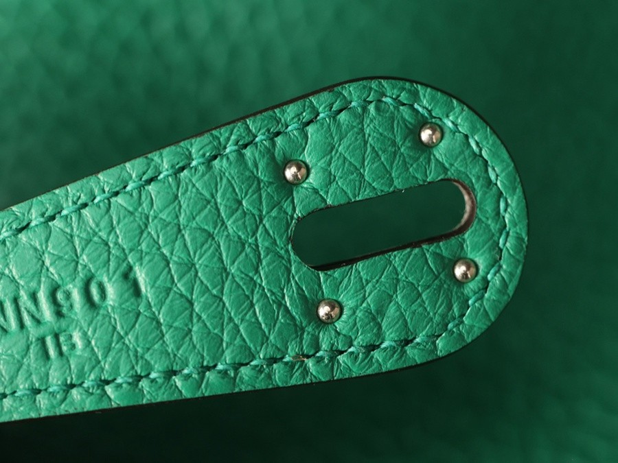 H Lindy 26CM 絲絨綠銀扣_17